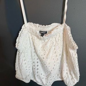 Express White Crop Top XL